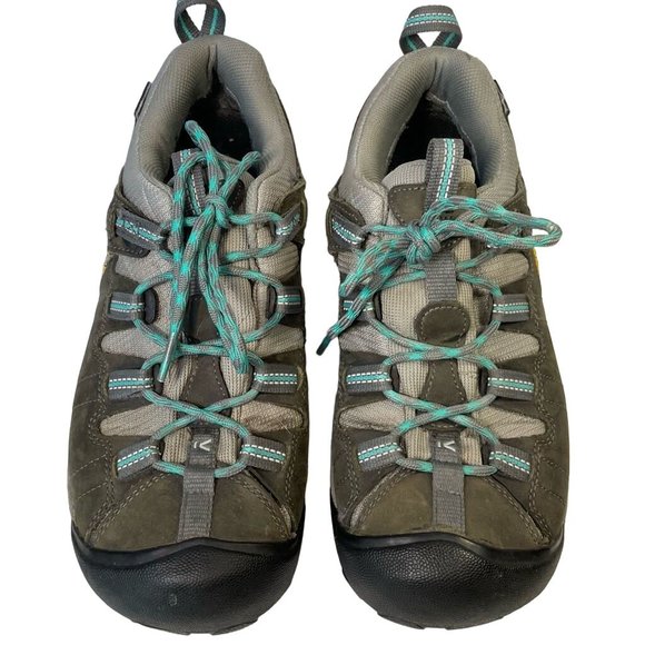 Keen Womens Dry Targhee II Hiking Shoes Gray Blue 1004089 Trail Waterproof 11M - Picture 3 of 8